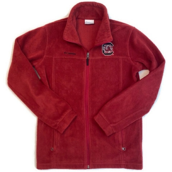 Columbia South Carolina Gamecocks Fleece Jacket Maroon Youth Large - Picture 1 of 12
